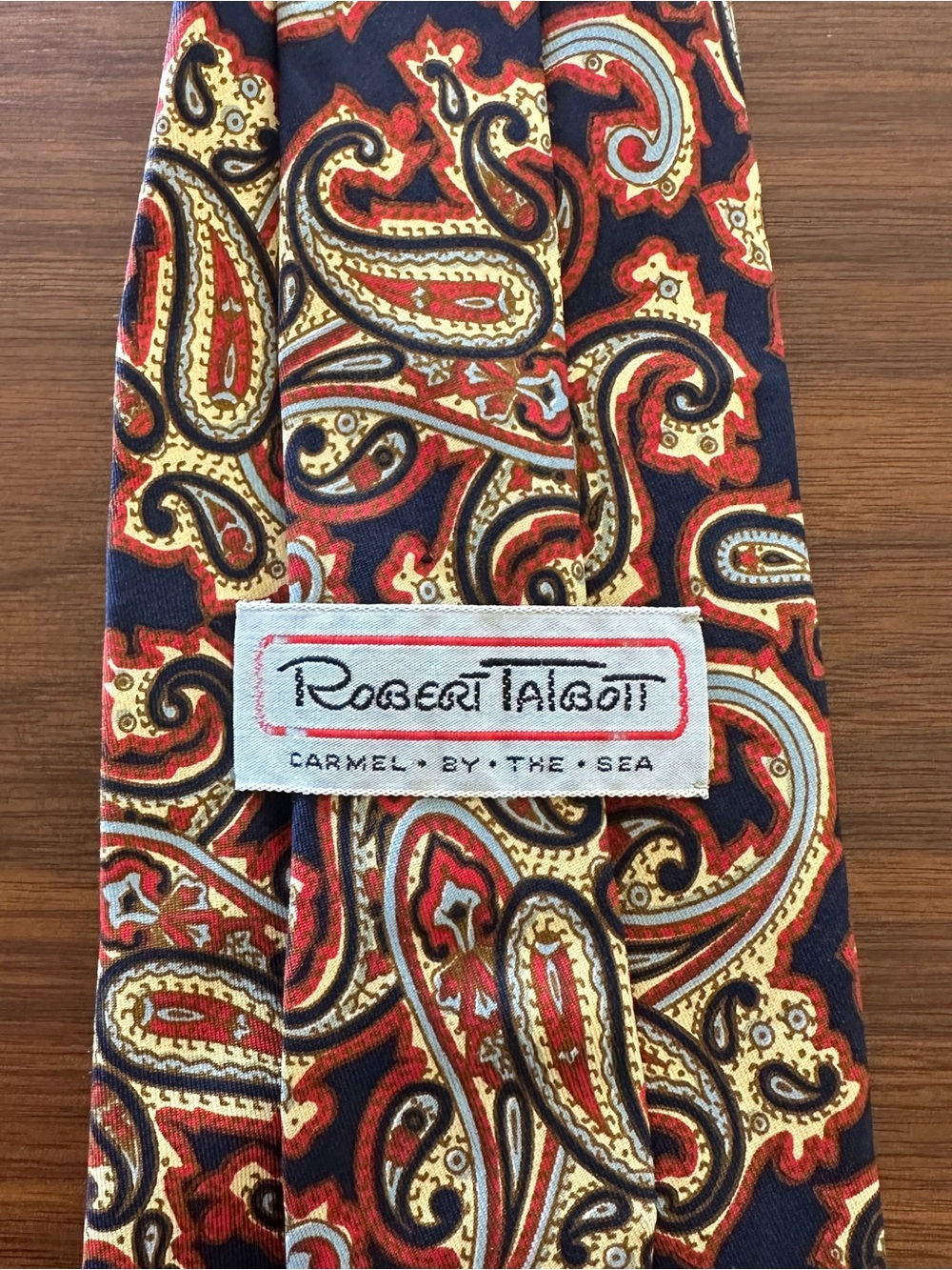 Robert Talbott Navy, Red & Gold Paisley Silk Tie